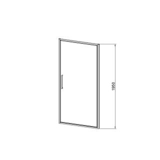 Душевая дверь Vincea Slim 8mm VDP-4SL900CLG, брашированное золото, стекло прозрачное